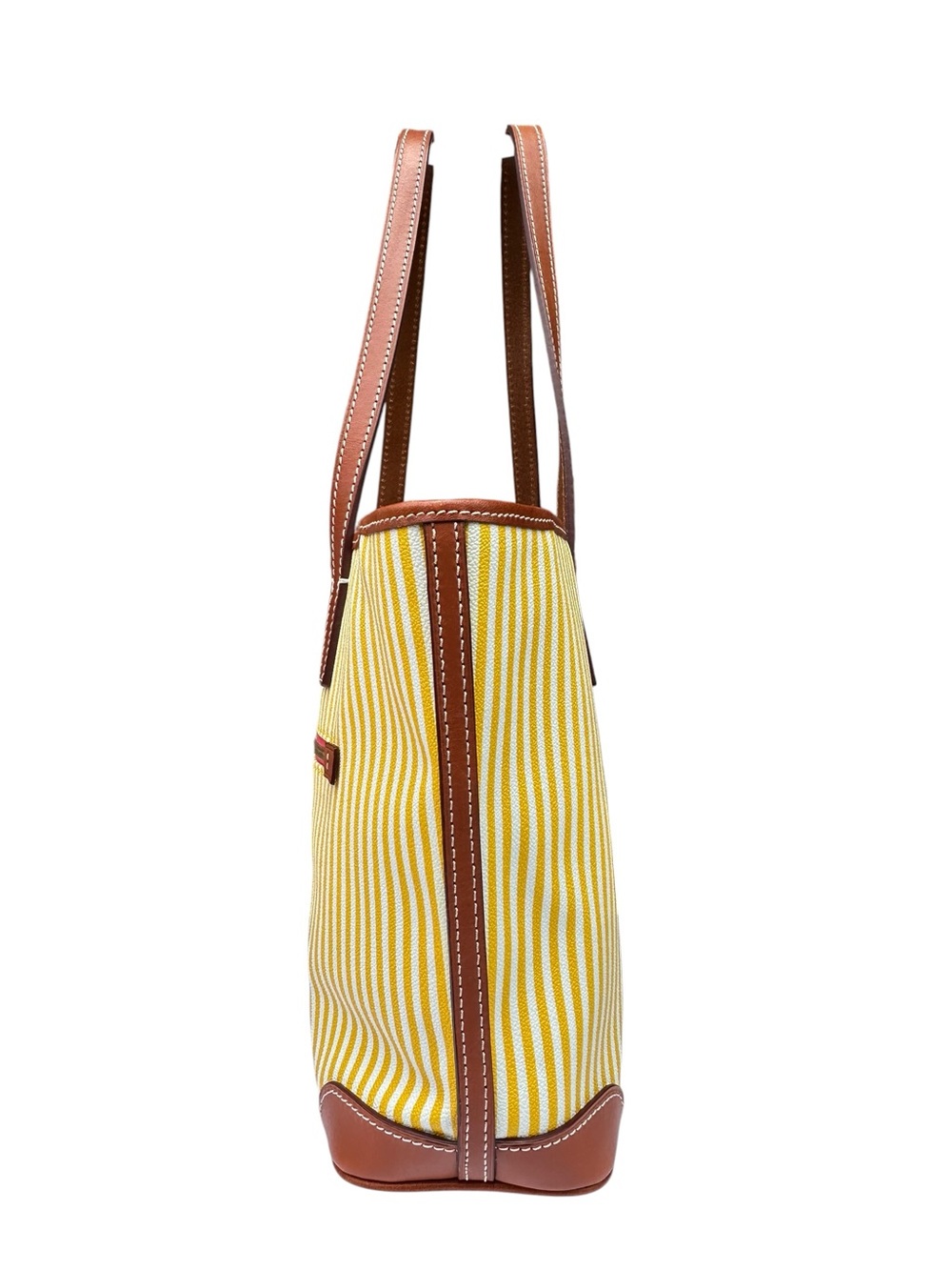 ๐ NWT Dooney & Bourke Striped Coated
Cotton Shopper Tote Yellow K9782515 - Picture 4 of 14